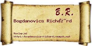Bogdanovics Richárd névjegykártya